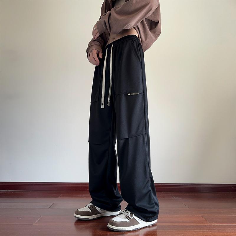 Men's Spring and Autumn Casual Trousers Men's Trousers Floor Pants Loose Versatile Wide Leg Sweatpants