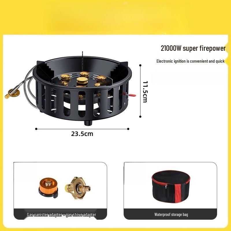 Nufeng Portable 7-Core Camping Gas Stove Single Unit