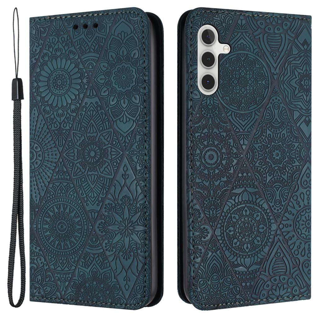 Dla Samsung Galaxy A55 5G Etui na telefon komórkowy Wytłaczana skóra PU+TPU Portfel Stojak Pokrowiec