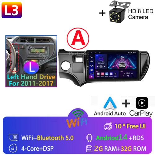 Car Radio For Toyota Aqua Prius C 2011-2017 Multimedia Automotive Autoradio Carplay Android Auto Wireless Video Car GPS WIFI