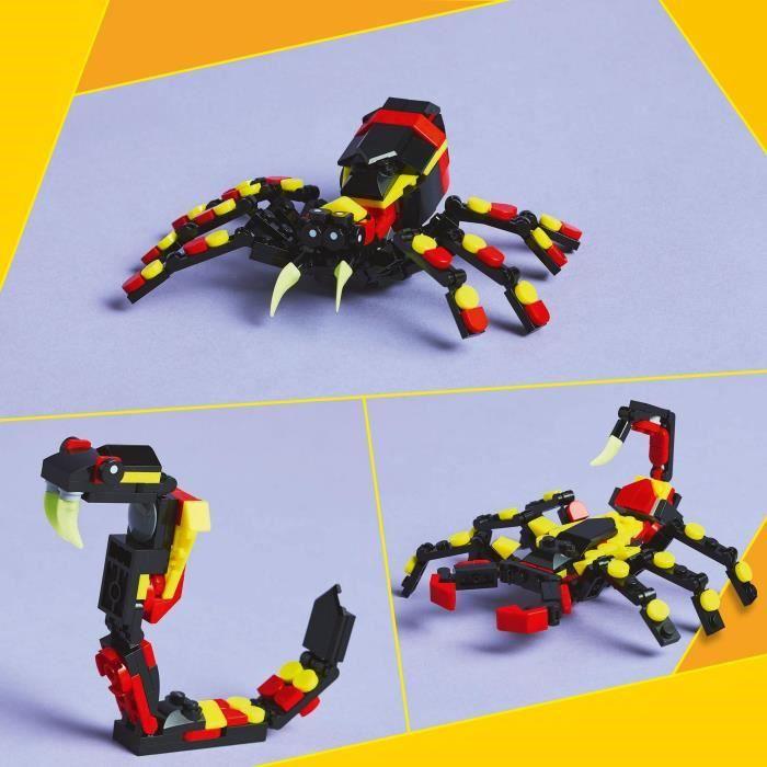 Lego creator 31159 3-en-1 animaux sauvages : l’araignée surprenante - jouet dès 7 ans