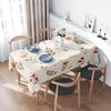 Floral Printed TableclothHome Decor Flower Print Rectangular Plastic Cover for Dining Room Decoration White, Pink, Yellow, Red 1