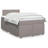 VidaXL Slatted Bed Base with Mattress Taupe 120x190 Cm Fabric 3285824