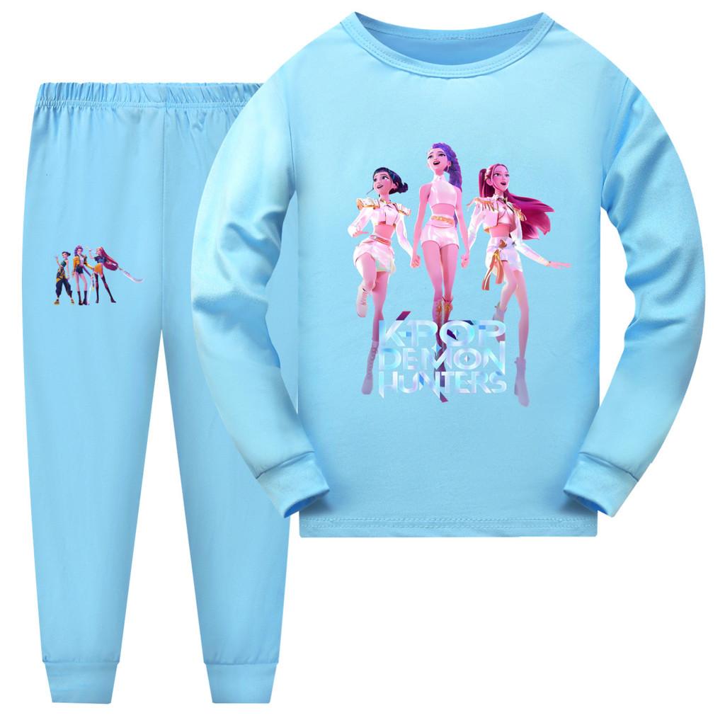 Kpop Demon Hunters Girl Short Sleeve Shorts Matching Pajamas Kids Sleepwear Teen