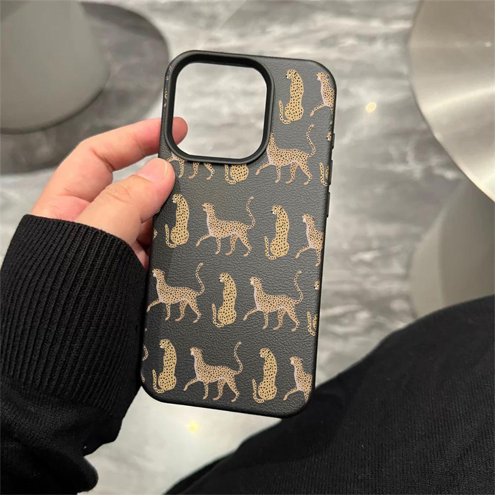 Phone Case For Samsung S26 A17 A26 A36 A05S A06 A15 A35 A54 Ultra Slim Soft Touch Durable Yellow Leopard Case