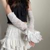 Lace Bowknot Bridal Wrist Gloves Y2K Long Gloves Graceful Womens Sleeve