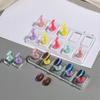 5/10 Grid Transparent Acrylic Nail Display Stand Multi-Purpose Mannequin Holder For Press On Nails Without Magnet Training Base