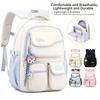 Cute Primary Student Grades 3-6 Schoolbags Breathable Portable Junior High School Student Backpack Widened Shoulder Straps Burden Reduce Girl Book Bag