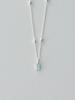 Lucore Silver 925 Sky Blue Baguette Silver Necklace