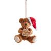 Christmas Plush Bear Ornament Cartoon Cute Desktop Decor Hotel Mall Hanging Decoration