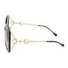Gucci Womens Green Rose Gradient Lens Butterfly Sunglasses Women Sunglasses GG1021S-001