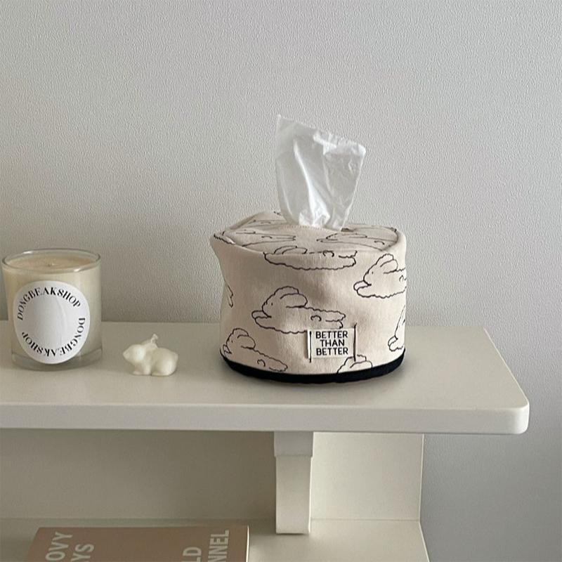 Bowknot Tissue Paper Storage Box Roll Paper Tissue Case Holder Car Napkin Tissue Box Living Room Table Decor Home Organizer