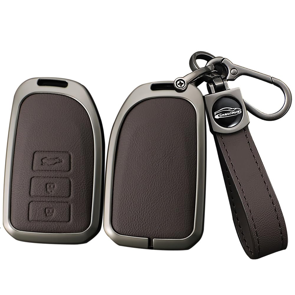 

Чехол для смарт-ключа Держатель для ключей из алюминиевого сплава ПУ кожи Ключ подходит для RegiusAce 200 Spade 140 Тип Коричневый Toyota, + Чехол, Hiace, Серия, Porte,