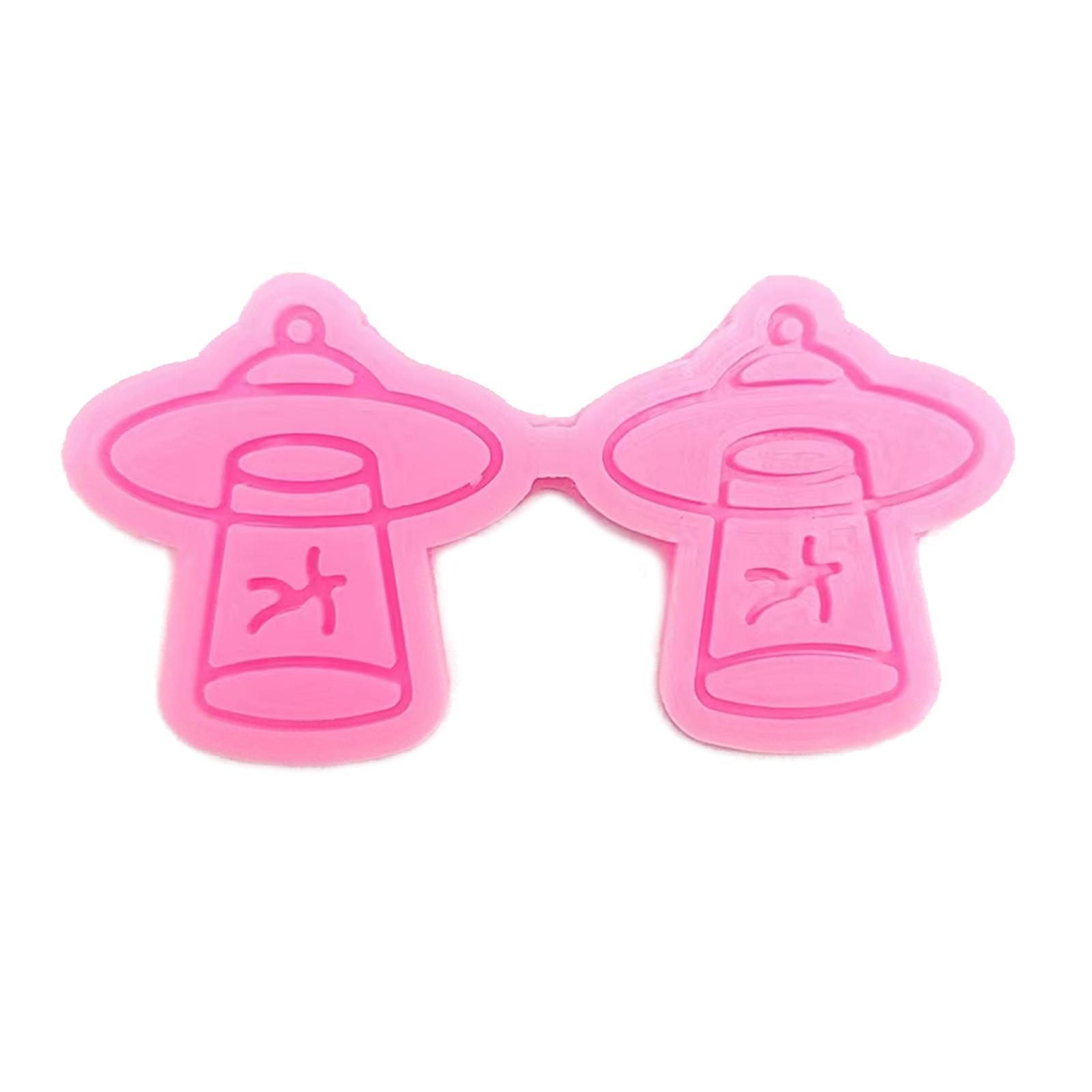 

Crystal Epoxy Resin Mold UFO Alien Shape Earrings Pendants Casting Mold Silicone Mould DIY Crafts Jewelry Making Tools