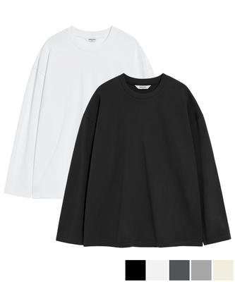 BRENSON (Renew Ver.) Oversized Long-Sleeve T-Shirt ( 5 Colors )