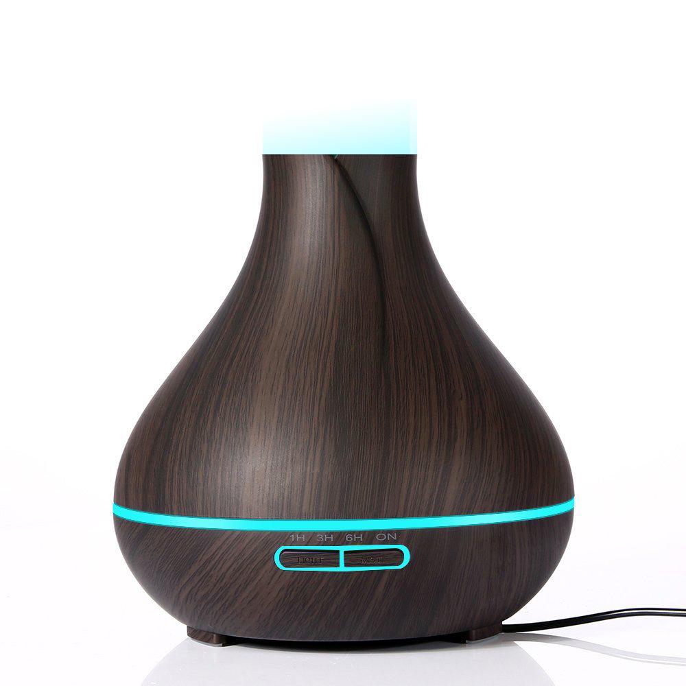 Wood Grain Ultrasonic Aromatherapy Night Light Humidifier