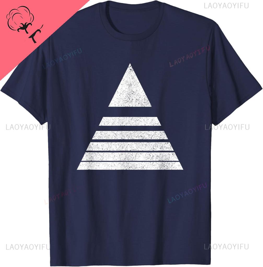 Geometric Sliced Triangle Line Shape Geometry Art Distressed TShirt Cotton Custom Printed Graphic T Shirts Camiseta Hombre