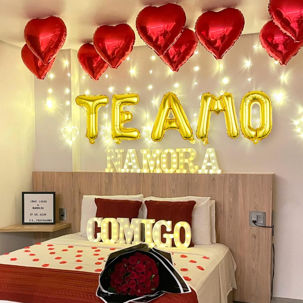 Spanish I love you lettering banner balloon, for Valentine's Day party, proposal, confession, Valentine's Day anniversary