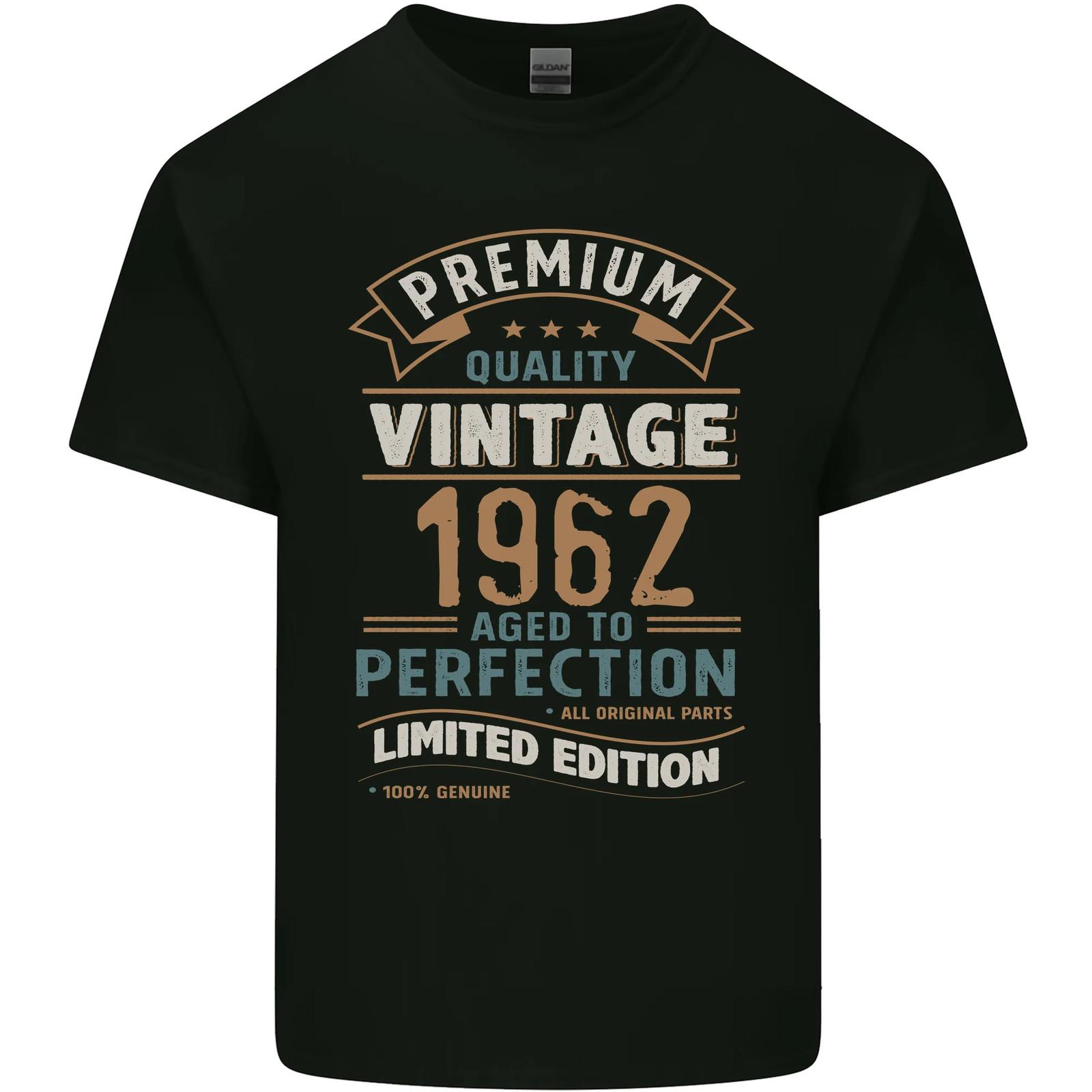 Premium Vintage 64th Birthday 1962 Mens Cotton T-Shirt Tee Top 2XL
