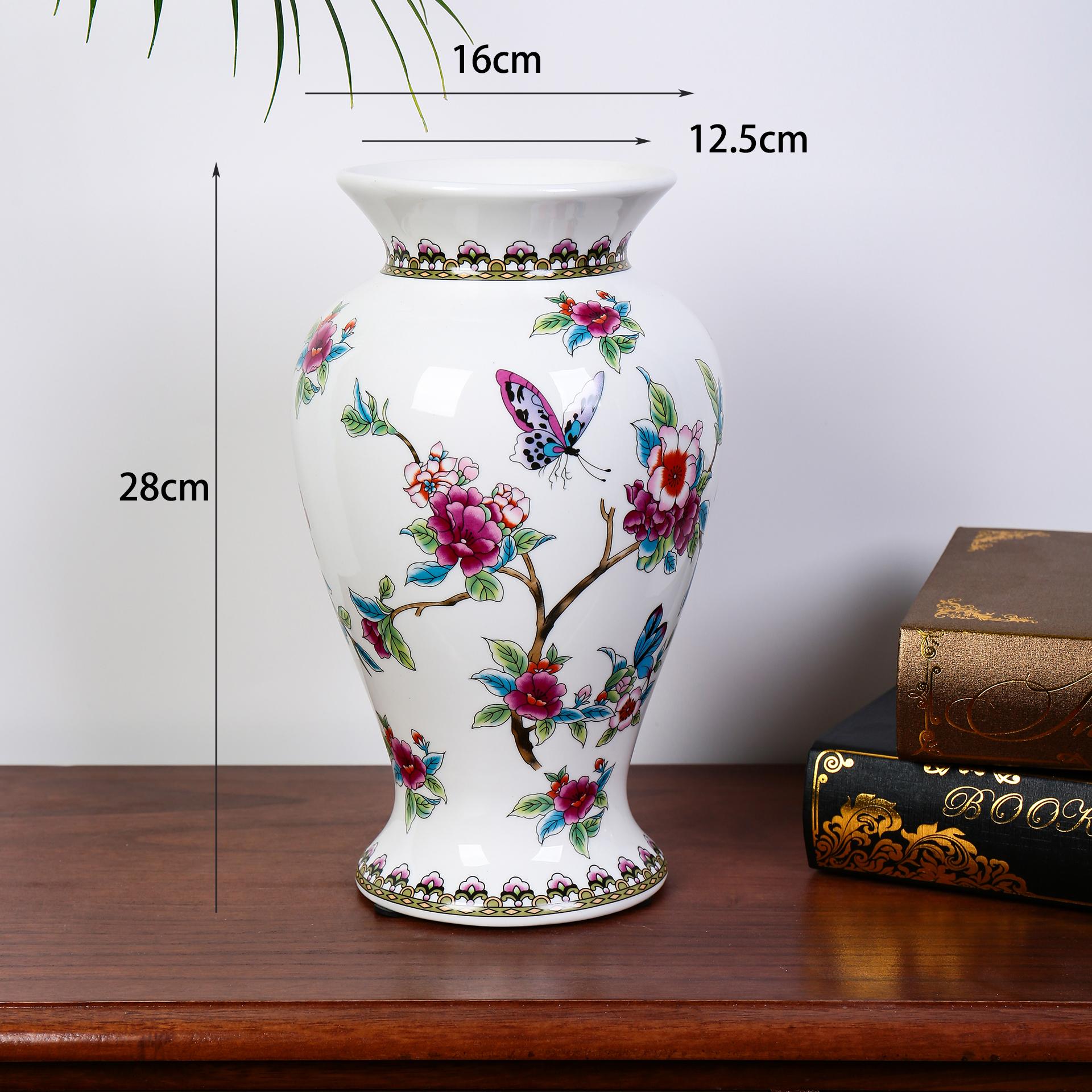 

Ваза американская керамика высокого класса сине-белый фарфор гостиная декоративная цветочная композиция легкая роскошь большой орнамент