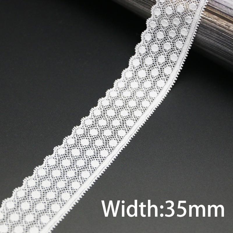(5 Meters/lot) White Elastic Lace Fabric Underwear Stretch Laces Trim DIY Crafts Sewing