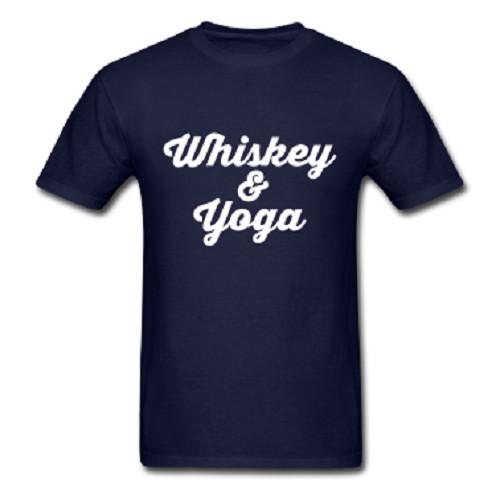 Whiskey & Yoga T shirt tee Alcohol Fitness Funny all sizes available L