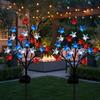 Red White Blue Solar Star Stake Lights Outdoor Waterproof LED Lawn Lamp for Yard Garden Patio Path Home Decorative Lighting