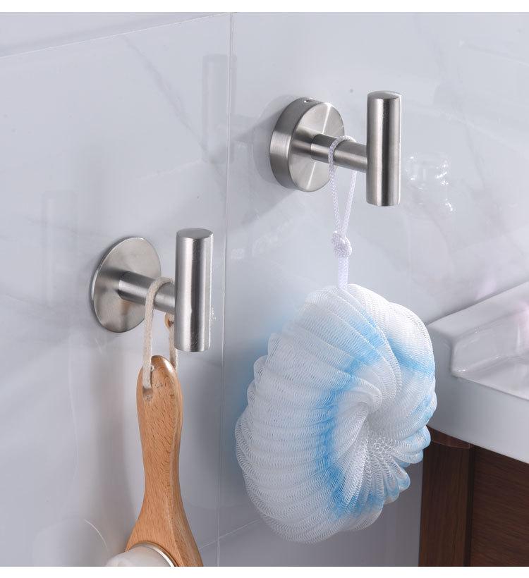 Stainless Steel Silver Bathroom Hardware Set Towel Rack Toilet Paper Holder Towel Bar Hook Multifunctional Bathroom Accessories