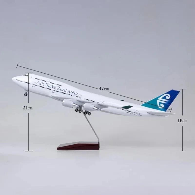 47cm Air New Zealand B747 airplane scale 1/160 18.5-inch Simulation Civil Aviation Aircraft Model With Light And Wheels Collect