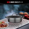 KR KITCHENRAKU induction cooktop mat, temperature-sensitive color-changing non-slip, summery, scratch-resistant silicone mat, heat-insulating pad (whi