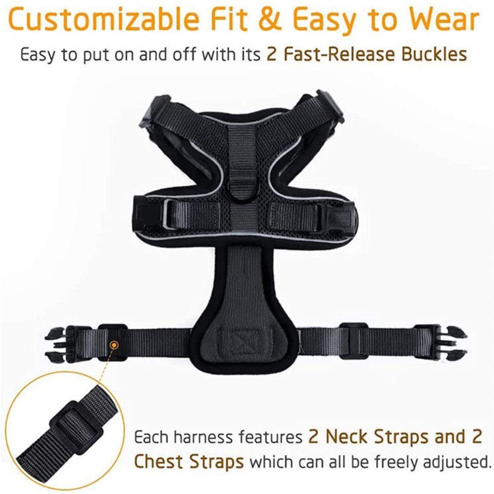 Breathable Cat Harness and Leash Escape Proof Cat Chest Strap Mesh Dog Harness  Training
