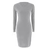 Sexy Elegant Dress Short and Long Sleeve Solid Color Midi Bodycon Dress Women Skinny Slim Pencil Dress Club Party Vestidos