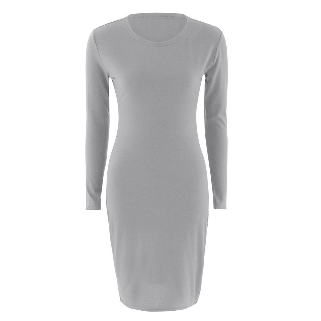 Sexy Elegant Dress Short and Long Sleeve Solid Color Midi Bodycon Dress Women Skinny Slim Pencil Dress Club Party Vestidos