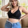 European and American Sexy Ultra-thin Plus-size Bra That Makes Large Breasts Appear Smaller Ultra-thin See-through Anti-sagging Women's Bra