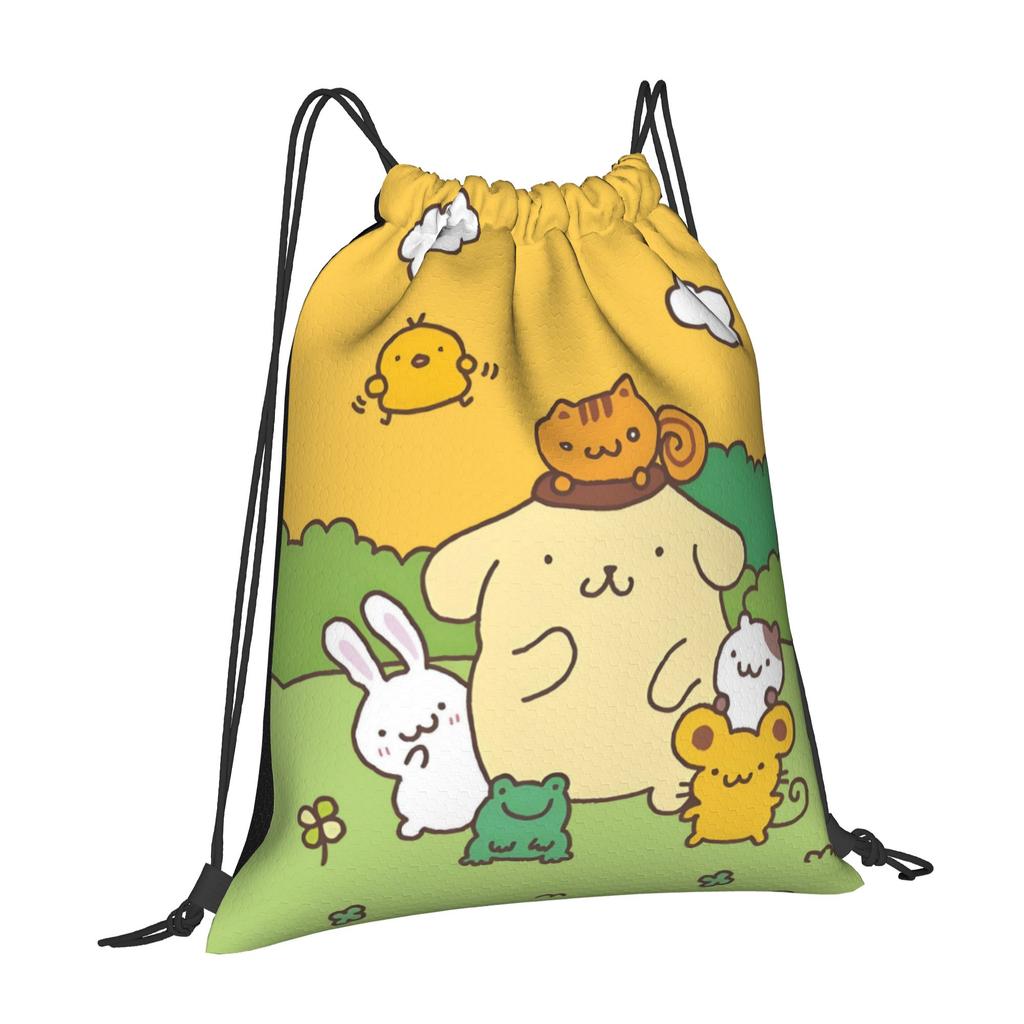 Custom P-Pompompurines Drawstring Bag for Shopping Yoga Backpacks Men Women Cute Dog Sports Gym Sackpack
