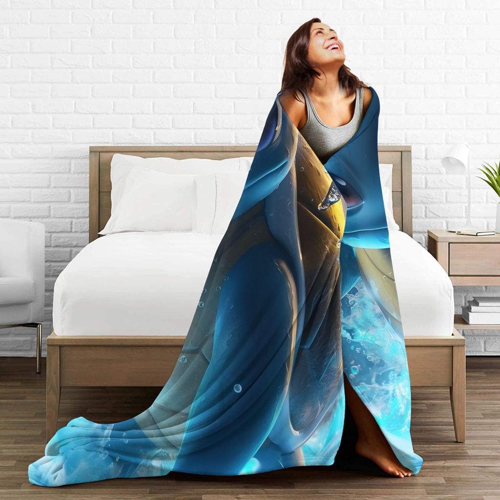 Squirtle Charizard Anime Warm Blanket Travel Plush Throw Blanket Graphic Couch Bed Flannel Bedspread Sofa Bed Cover