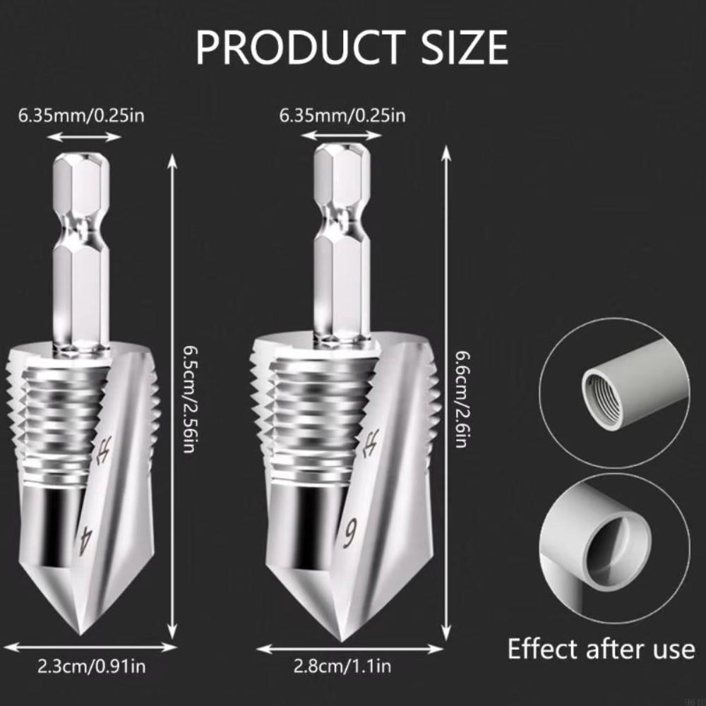 Drilling Tools Electric Drill Opener 4/6 Points Hexagonal Pipe Opener  Quick Thread Cutting