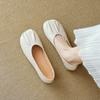 Weiwei Girl 993-1 Round Head Single Shoes Women's Flat-bottomed Pleated One-pedal Retro Grandma Shoes Soft-soled Mary Jane Shoes