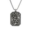 Trendy Simple Ancient Greek God of War Pendant Popular Charms Stainless Steel Angel Wings Shield Necklace Mens Jewelry