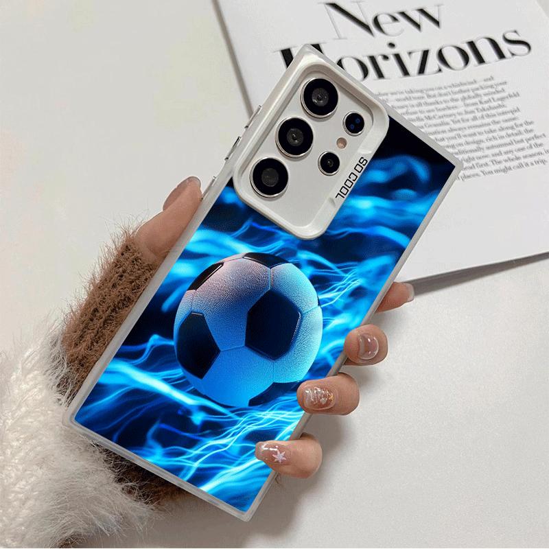 

Football Soccer Ball Design Soft Phone Case for Samsung Galaxy S24 S25 FE S26 Edge S23 Ultra S22 Plus S21 + Shockproof Cover Bac Samsung S21