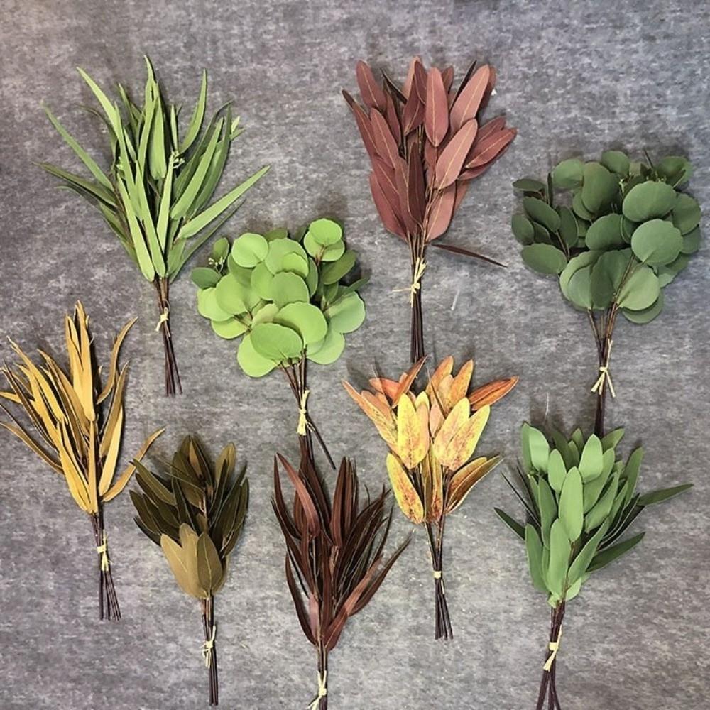 3D Printing Artificial Eucalyptus Leaf Green Leaves Fake Plants  Home Office Decor