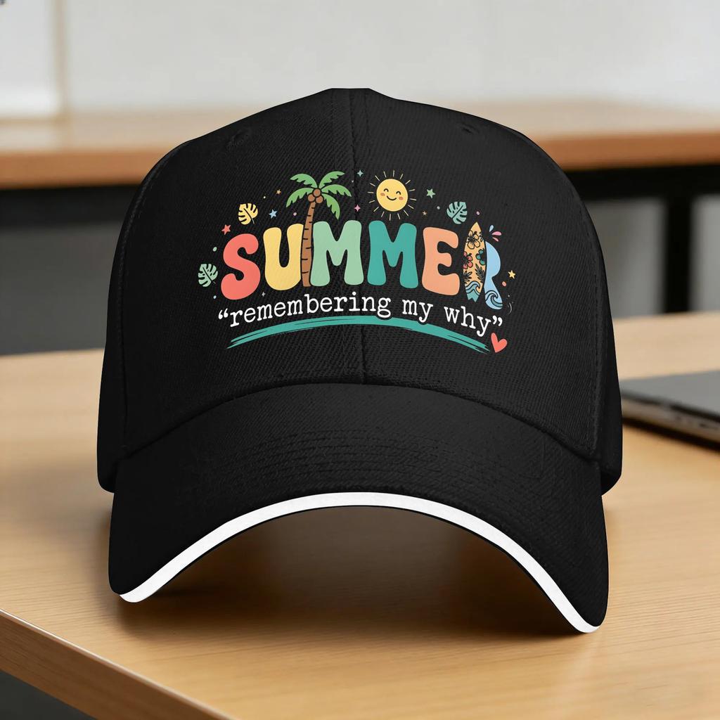Summer Remembering My Why Sun Baseball Cap Spring Y2k Retro Trucker Hat For Unisex Adult Hiking Fishing Snapback Cap