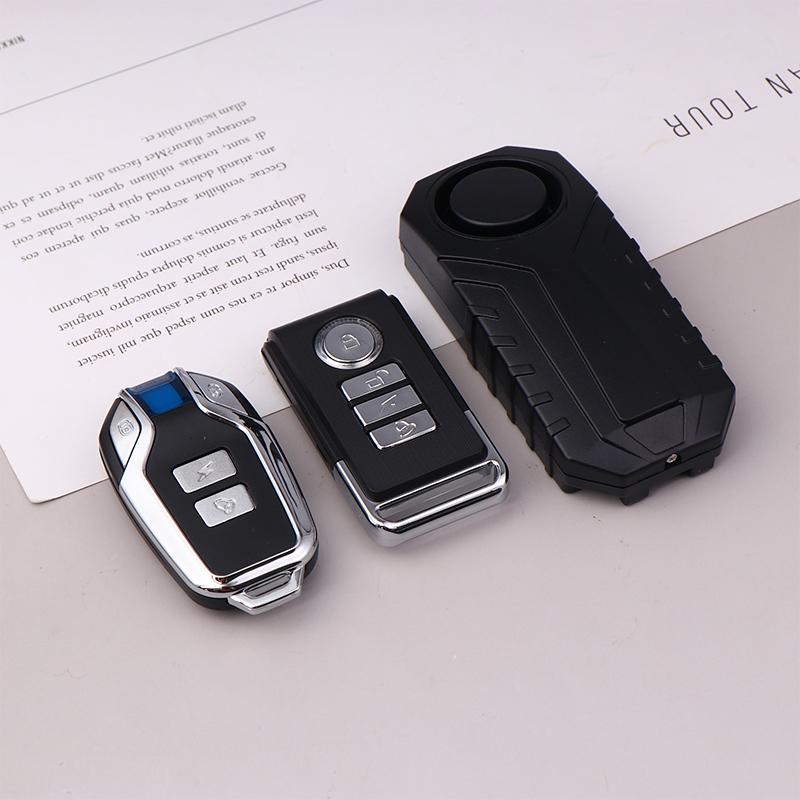 Bicycle Motorcycle Vibration Alarm Bike Alarm Remote Control Wireless Anti-Theft Alarm 113Db Triggered Vibration Sensor