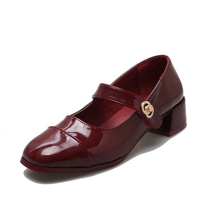 

Туфли Мэри Джейн в стиле Сяосянфэн, французская застежка на одну пряжку, из натуральной мягкой кожи, на плоской подошве, одинарные туфли с открытым верхом, на толстом каблуке, маленькие кожаные туфли, лоферы, женские 40