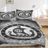 3pcs Viking Raven Bedding Set Soft Polyester Down Comforter Cover and Pillowcases, Suitable for All Seasons, Practical Gifts for the Home 0729092