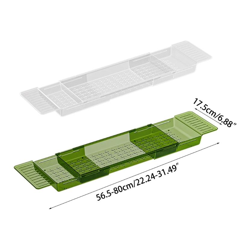 Bathroom Tray Retractable Hollow Telephone Storage Container Supplies for Bathroom Dormitory Kitchen Sponge Dishcloth