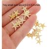 Julie Wang 20PCS 0.2-0.5 inches Tiny Small Miniature Natural Starfish Micro-Landscape Beach Wedding Nautical Ornament Shells Resin Craft DIY Vase