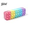 Pen Holder Silicone Tie-Dye Pencil Case Squeezable Soft Stationery Organizer for Kids Teens
