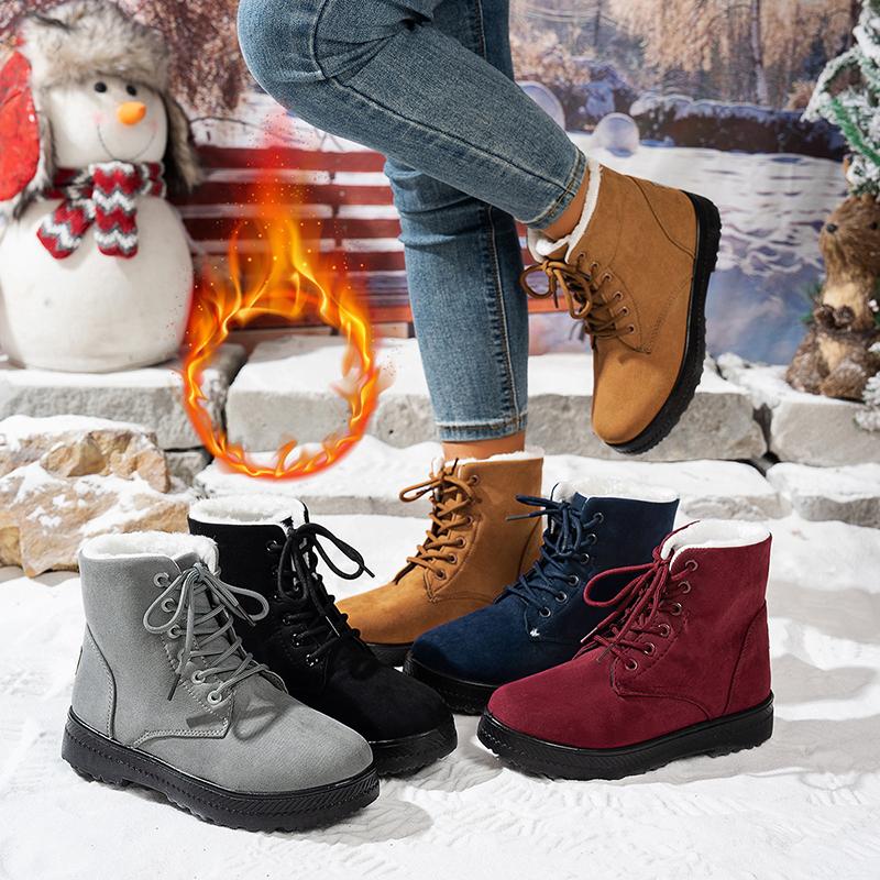 Snow Women Boots Flat Boot Platform Shoes Keep Warm Boots Ladies Winter Shoes