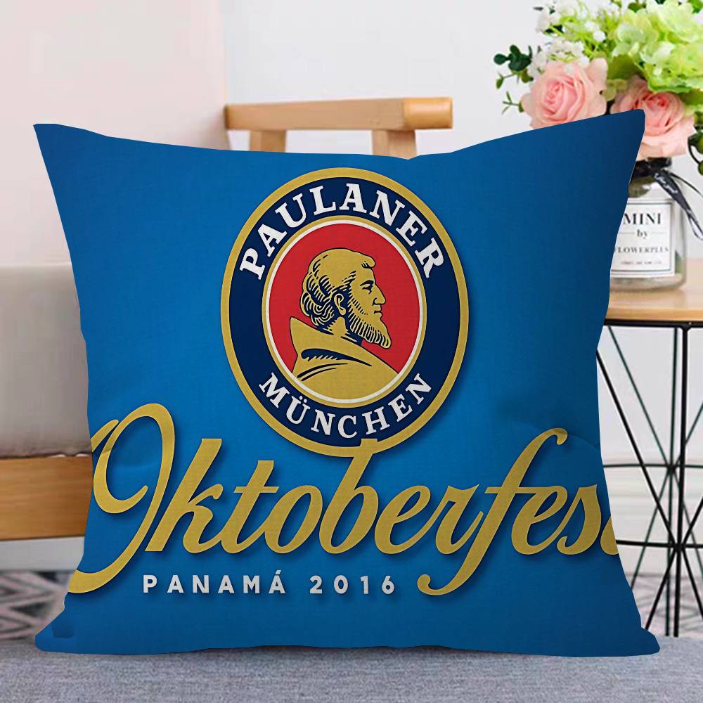 German Beer Paulaner Personalized Pillow Cover Kids Bedroom Wild Party Decor Pillowcase Kid Birthday Shower Gift